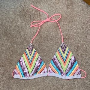 Multicolor Victoria's Secret bikini top size large